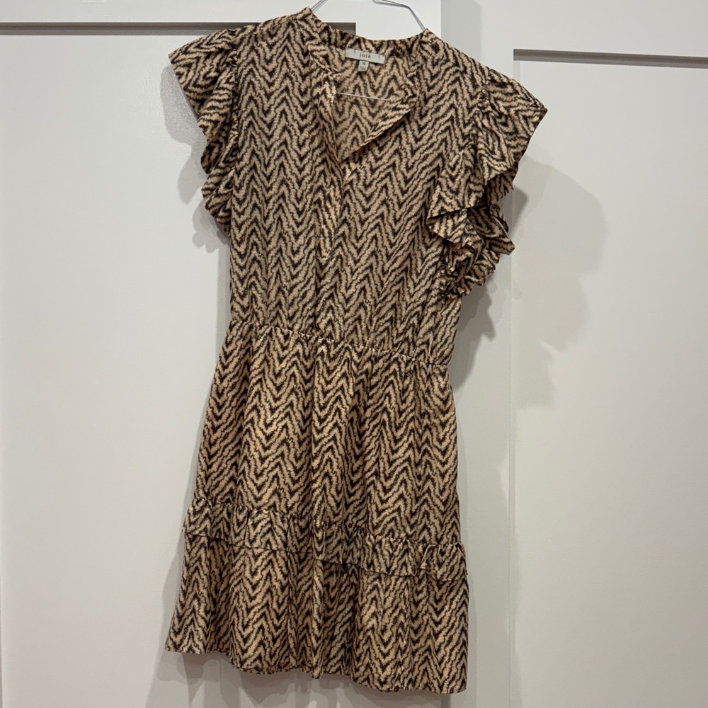 Joie Elegant Chevron Patterned Dress